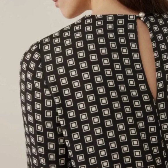 Reformation Killian Dress Classic Neutral black white Size Small NEW Pearls *f67 - Picture 4 of 16